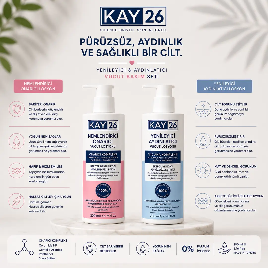 KAY26 Body Care Duo| Eksfoliasyon + Nemlendirme Rutini 2