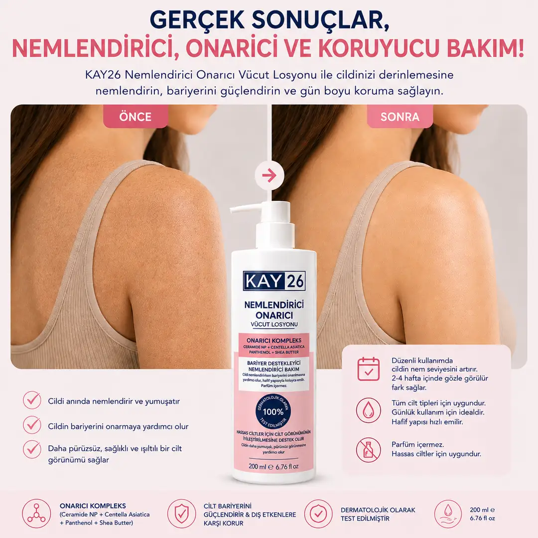 KAY26 Parfümsüz Onarıcı Vücut Losyonu 3